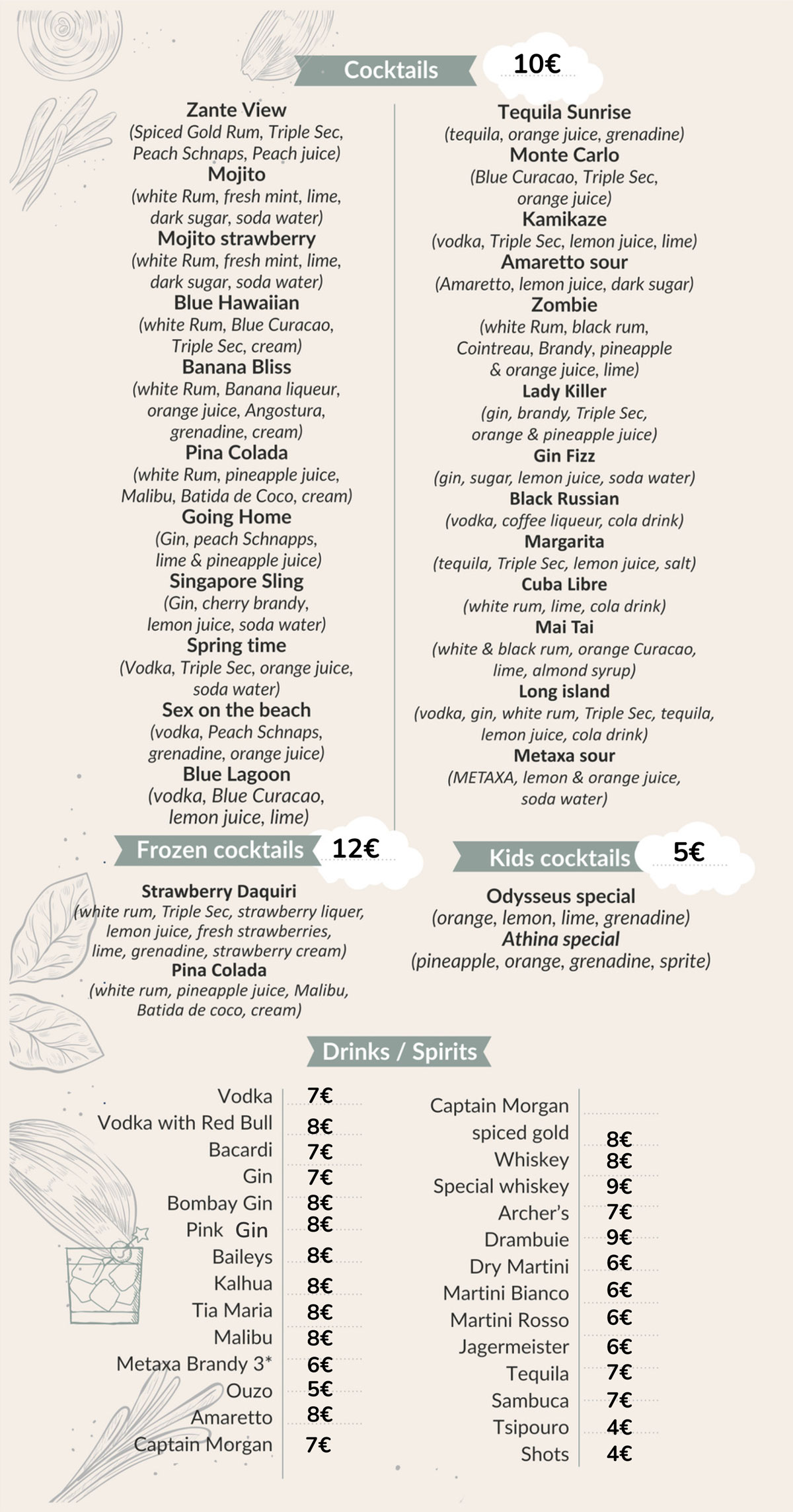 Restaurant Menu
